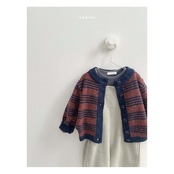 【取寄】minirobe ラインカーディガン｜冬服｜韓国子供服