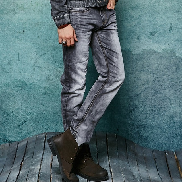 秋冬新しいファッションメンズジーンズ弾性ジーンズ男性有名なブランドジーンズパンツ100%綿ストレッチズボン