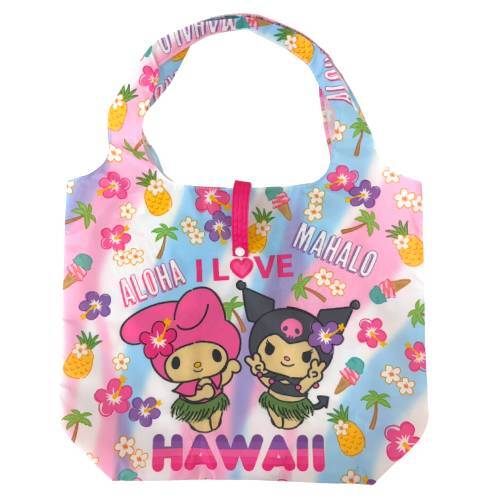 ハワイ限定 エコバッグ サンリオ マイメロディー & クロミ 折りたたみ