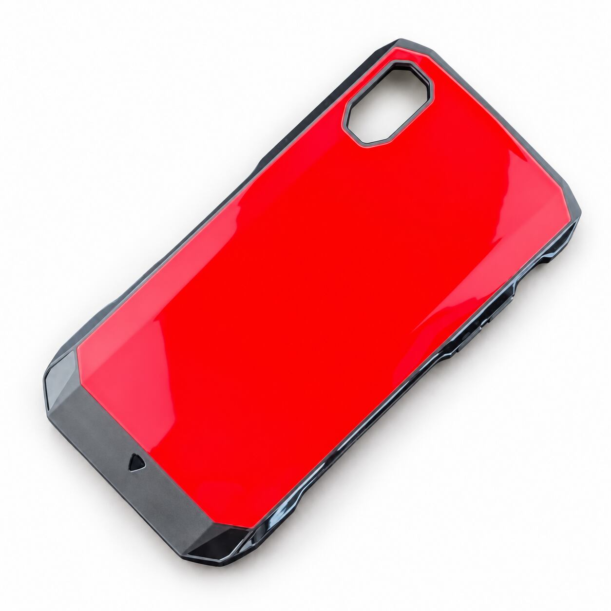 LEGGERA iPhone XR 耐衝撃ハイブリッドケース レッド 光沢 PC TPU