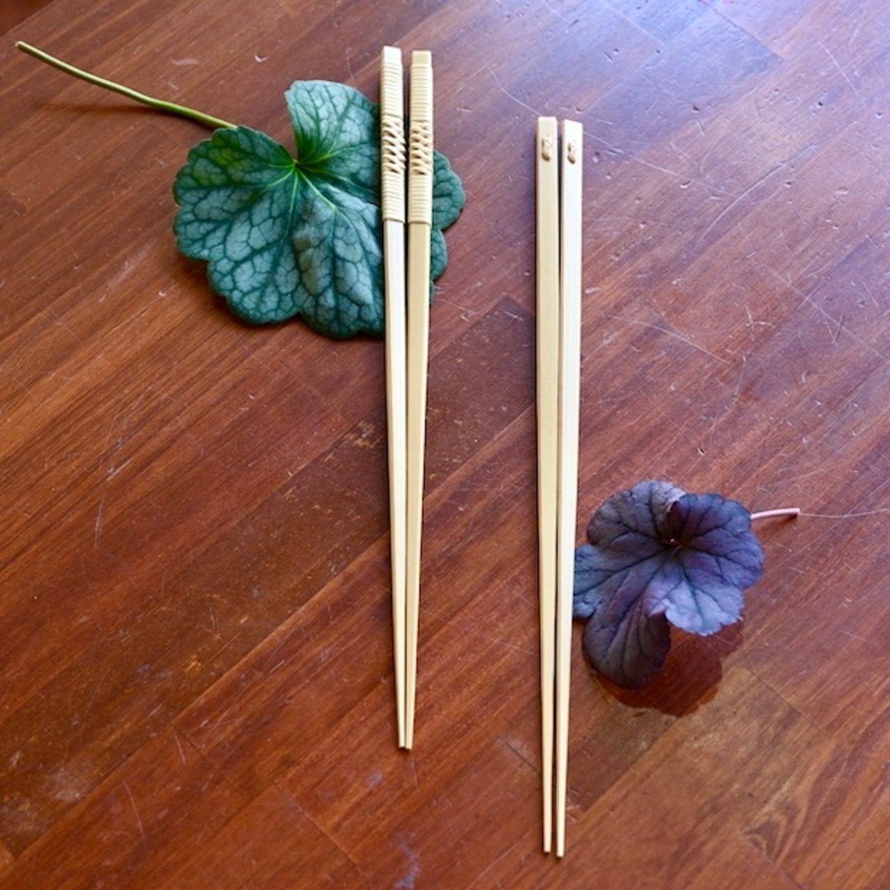 竹聲館 竹の菜箸 　藤かご模様　［2107000000059］