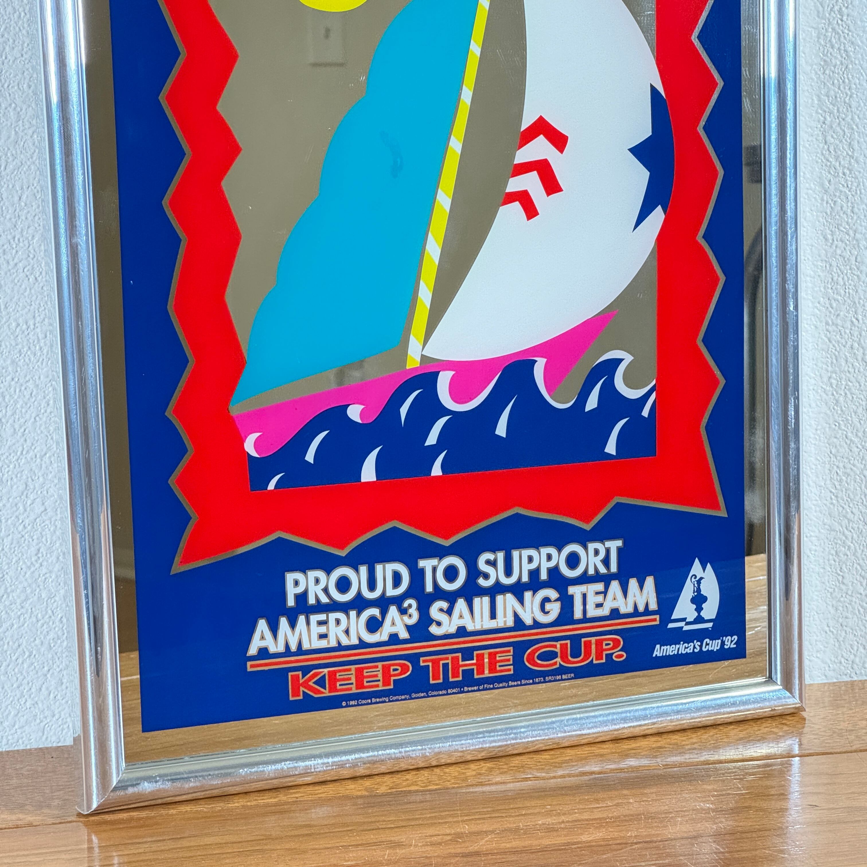 1244【1992年】ビンテージ Coors Light パブミラー インテリア