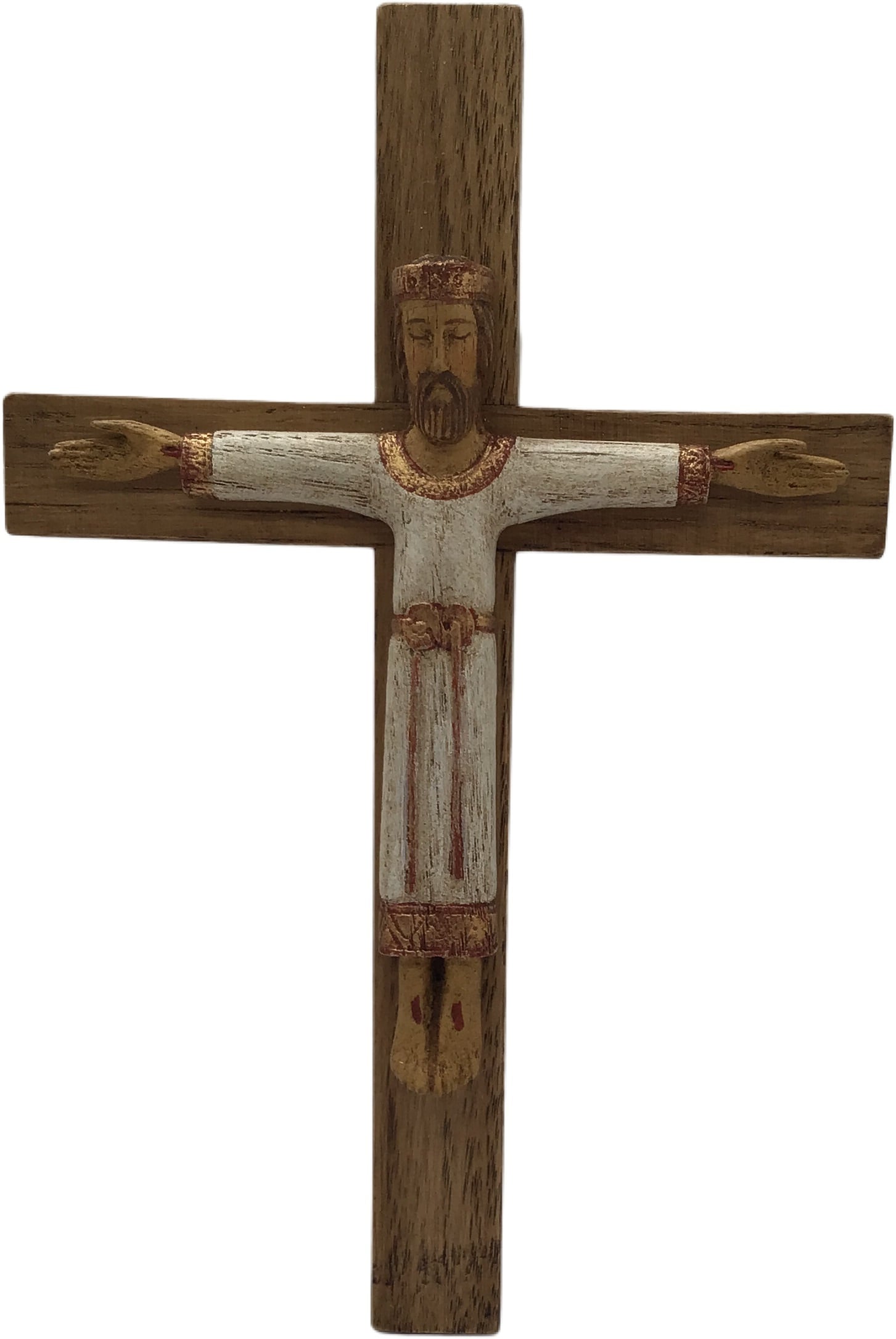 【希少品】木製 十手 木彫 十字架のイエス 19cm／ベトレヘム修道会ノートルダム・ド