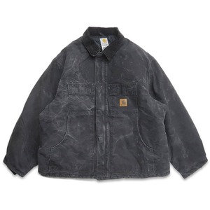 古着 カーハート Carhartt ダック トラディショナルコート ダックジャケット ワークジャケット ブラック 表記：2XL-R　gd408449n w60121
