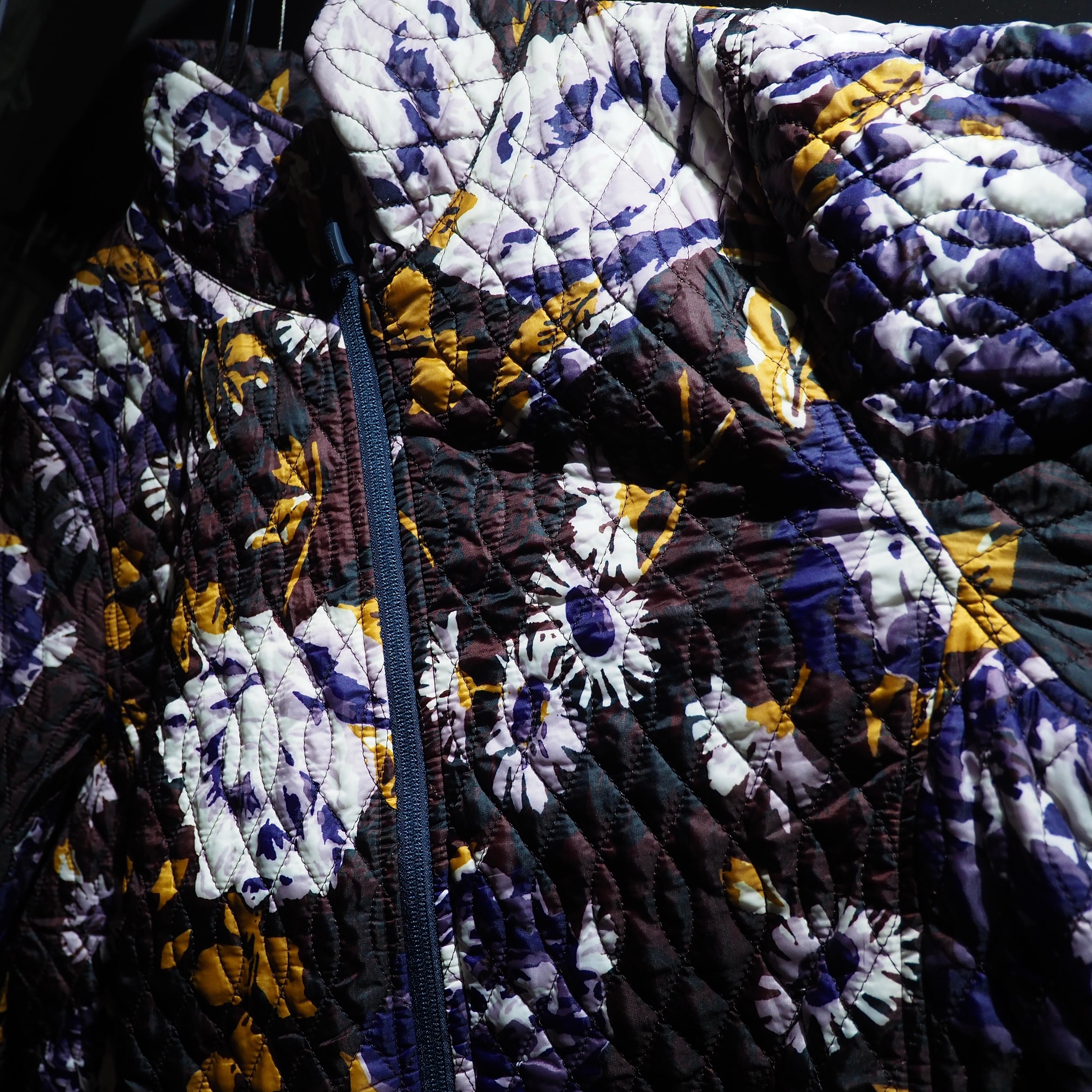 " LANDS END " Beautiful Flower full pattern Design quilting track jacket