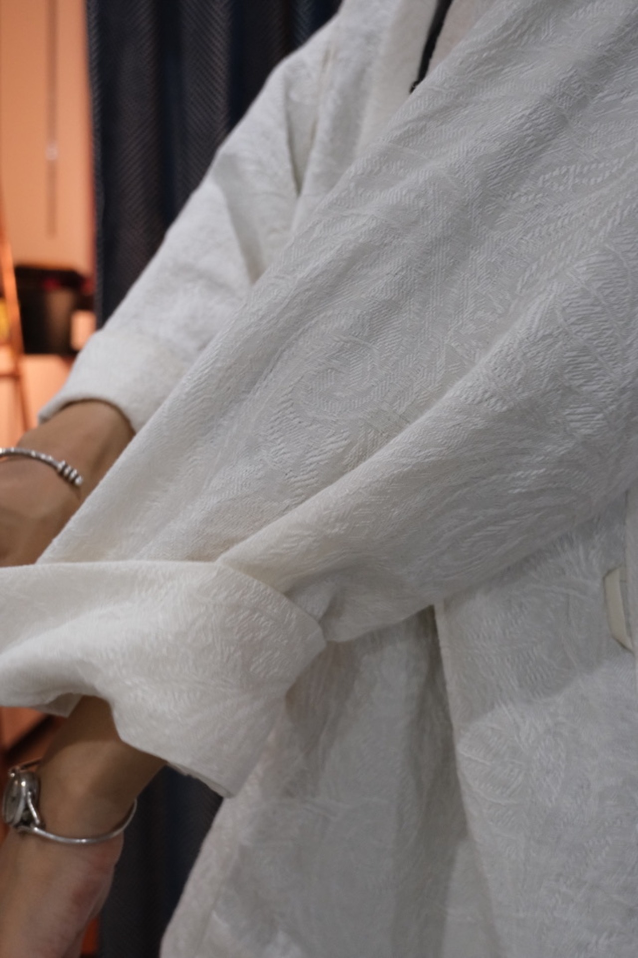 【suie】Linen Jacquard Gown／リネンジャガードガウン