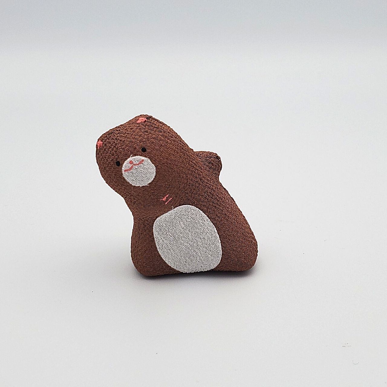 ちりめんのカワイイのぞき動物シリーズ(クマ)