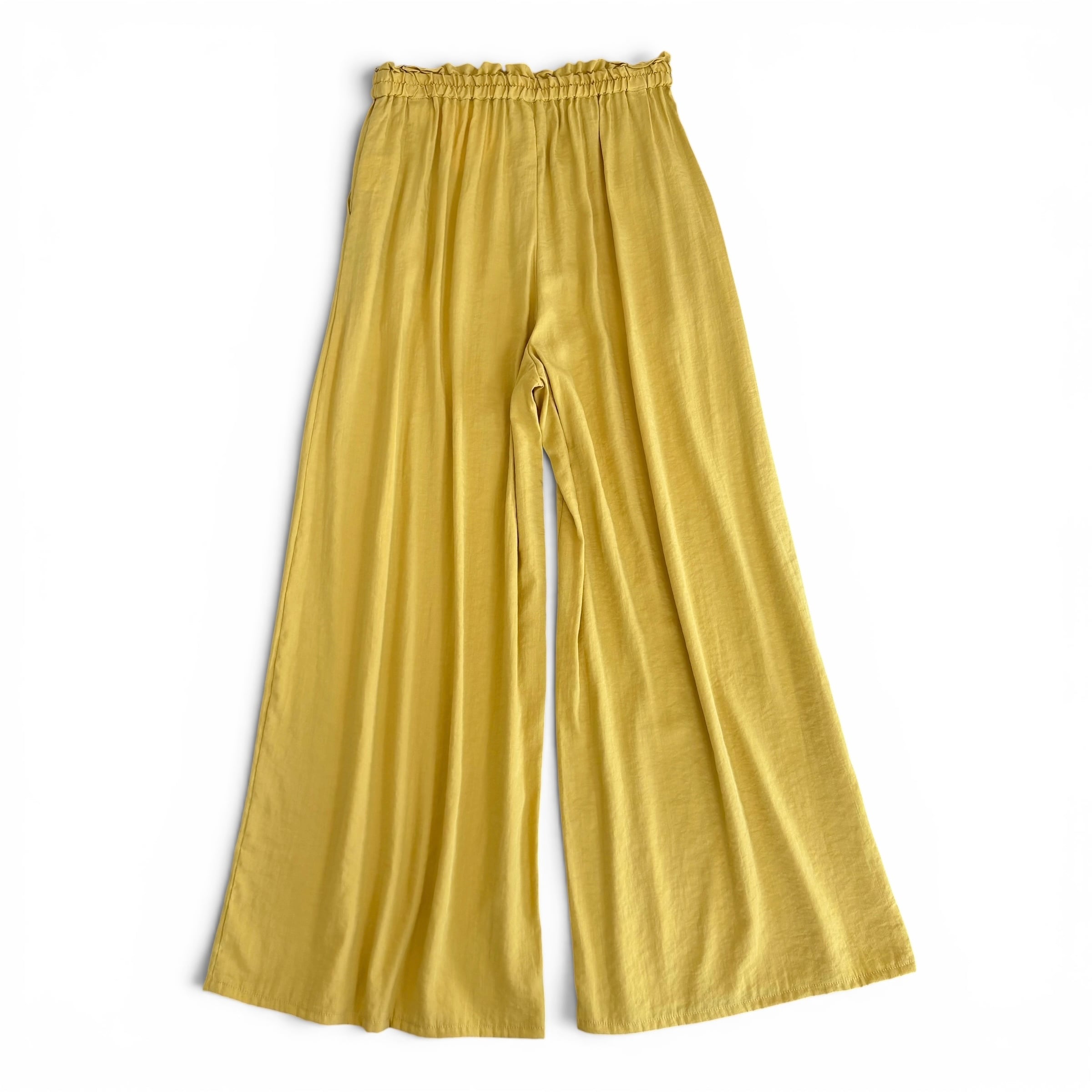 8YARDS イエローパンツ Lサイズ SELECT〉ライトクリンクルリラクシーパンツ 612-26082 | SYSORUS