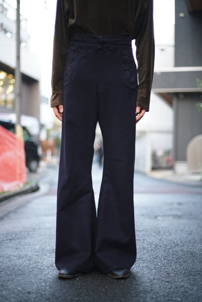 USNAVY] Vintage 13 Button Wool Sailor Pants [1950s-] Vintage Wool