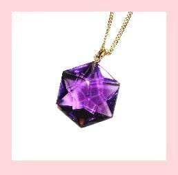 アメジスト六芒星のペンダント (22ミリ) クリスタル 紫水晶 