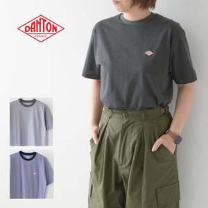 DANTON [ダントン] W's T/C INNER T-SHIRT BODER [DT-C0195CVT]  テトロンコットン 半袖 インナーTシャツ・コットンTシャツ・ボーダー・インナーライク・ボーダーTシャツ・シンプルTシャツ・LADY'S [2024SS]