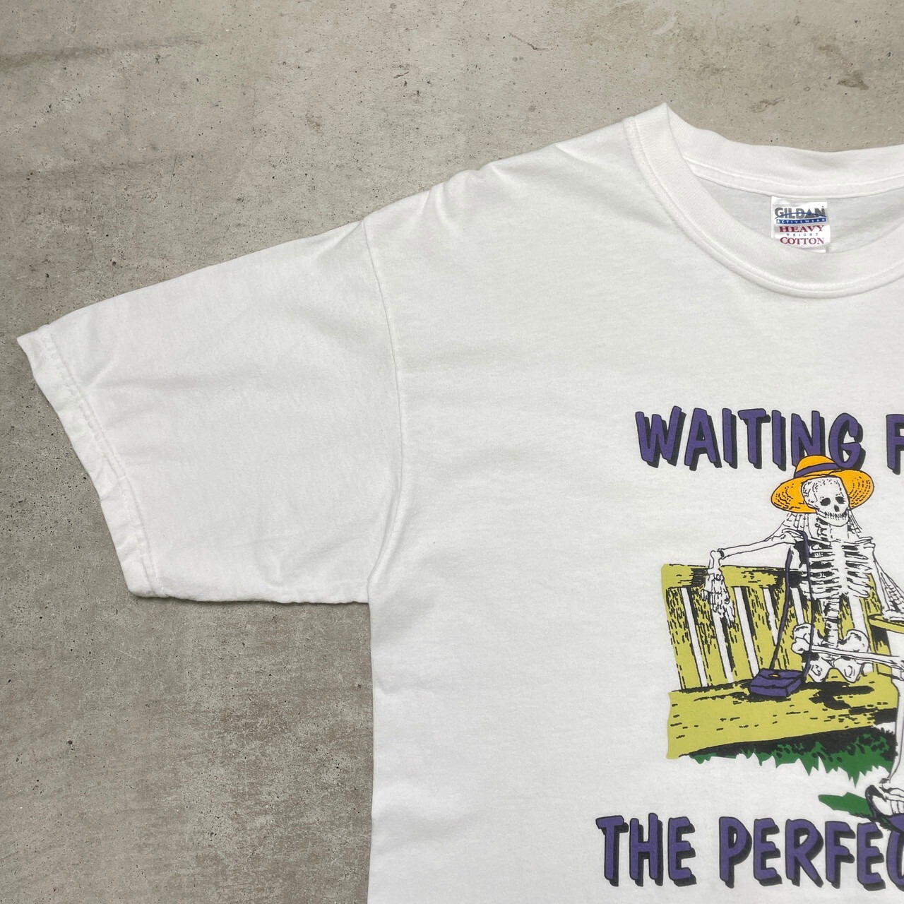 00年代 WAITING FOR… THE PERFECT MAN ガイコツ スカル プリントT 