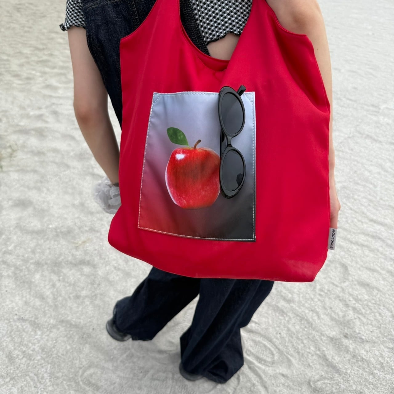 リンゴ柄トートバッグ_MS003 | lanan(ラナン)