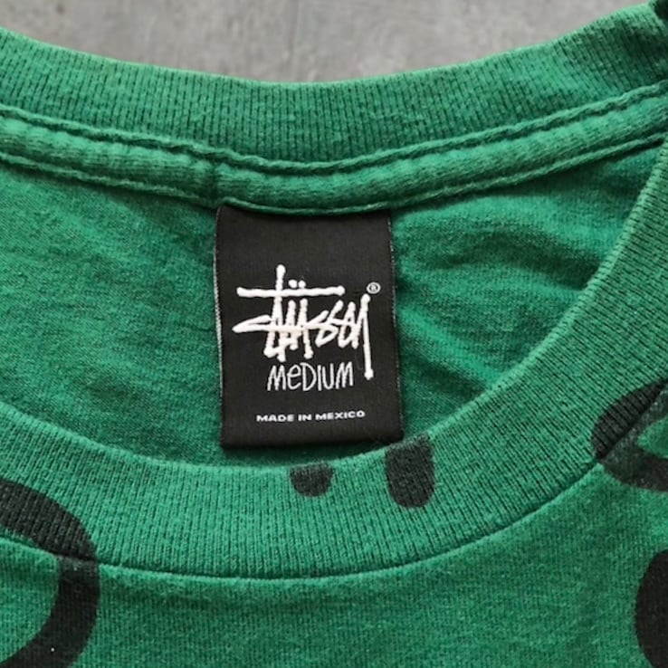 総柄 ドル柄 グリーン ステューシー stussy Tシャツ | colon_store