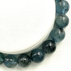 (01215)(1点のみ)アクアマリン【9mm】ディープブルー　ブラックトルマリン　Aquamarine 　藍玉　水宝玉　ラウンドカット　 ブレスレット　天然石　パワーストーン