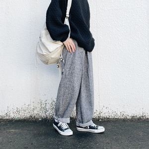 Tweed velcro pants (charcoal)