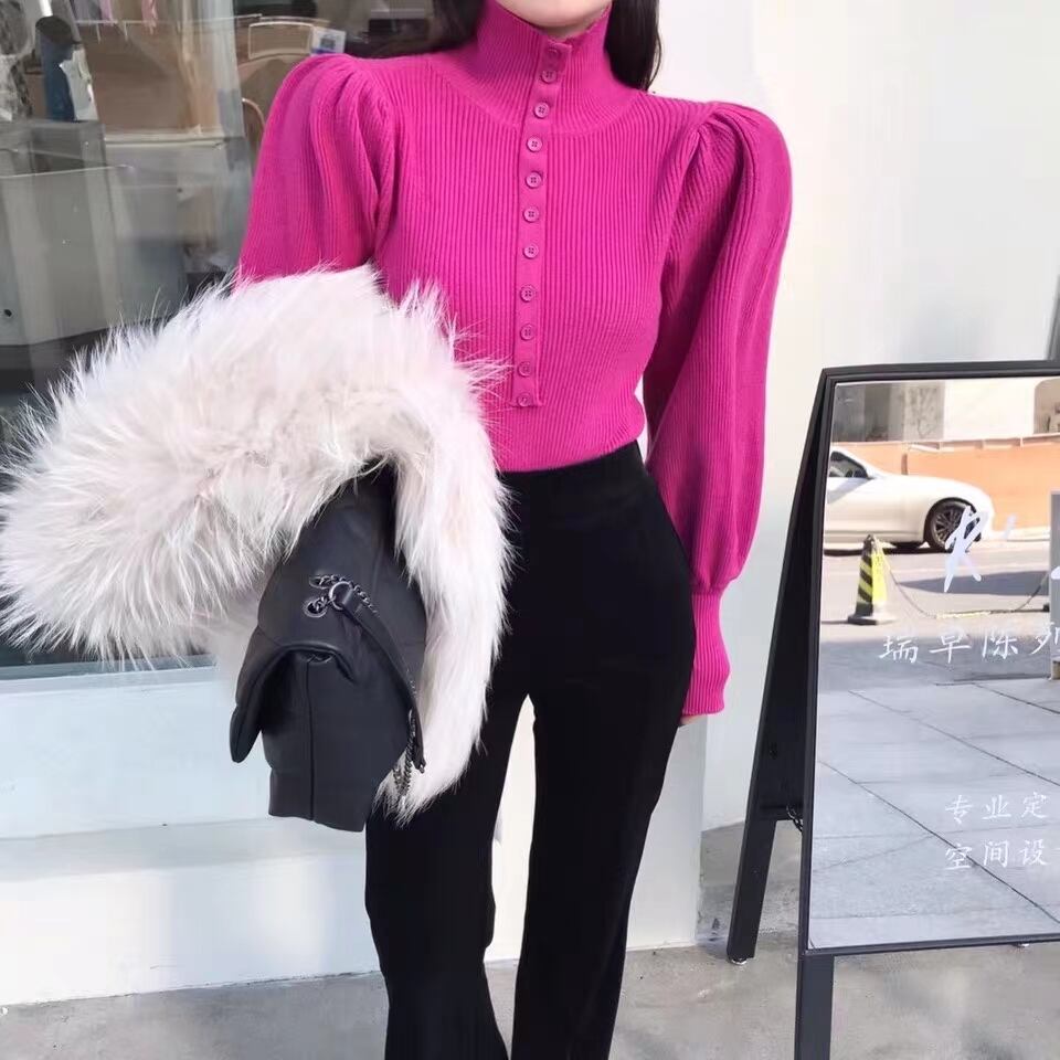 パワーショルダー　ハイネックニット AJ−111-C01