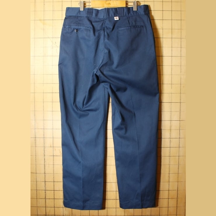 80s 90s USA製 Dickies ディッキーズ 874 ワーク パンツ ネイビー