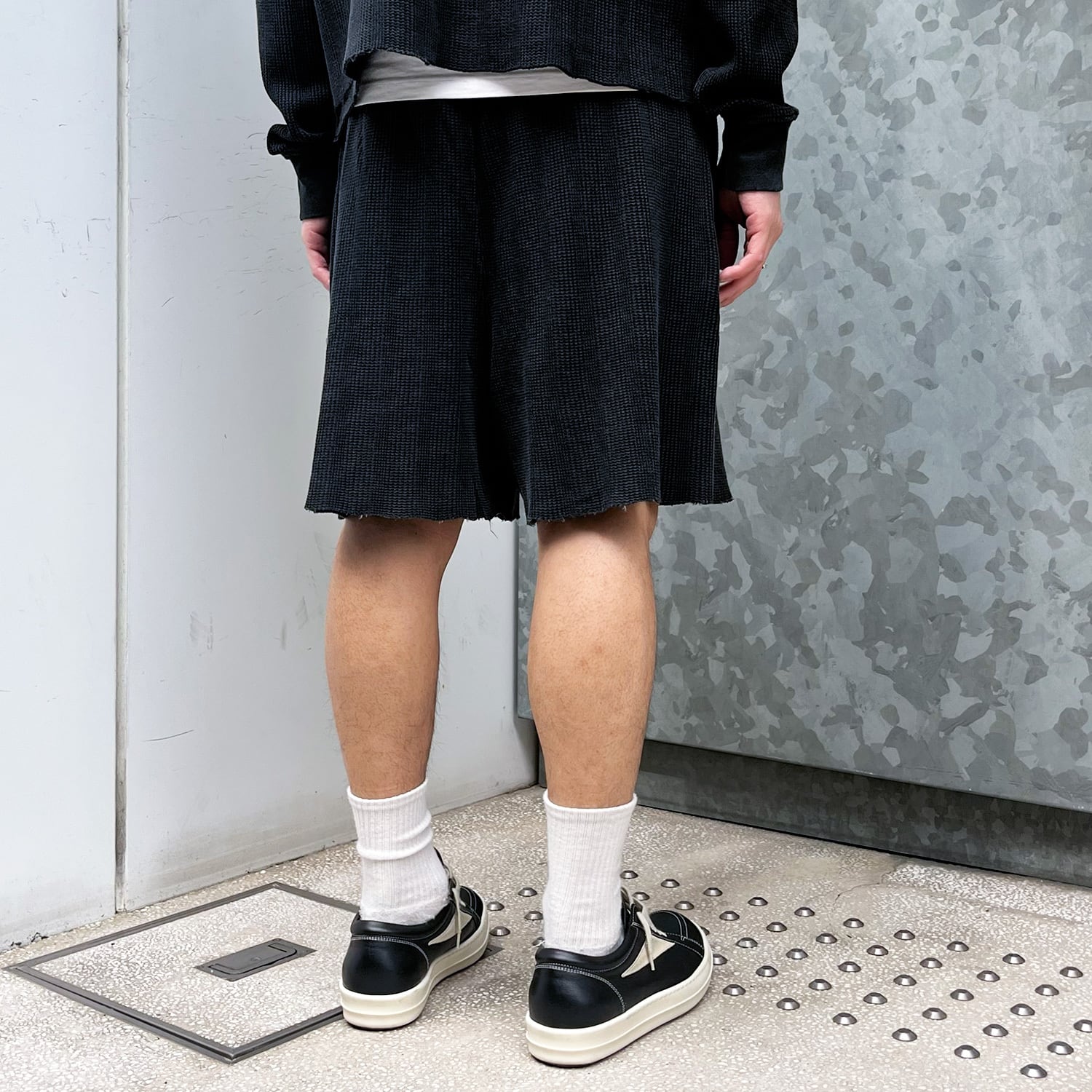 ASKYURSELF / CROSS WAFFLE VINTAGE SHORTS | HOLICK