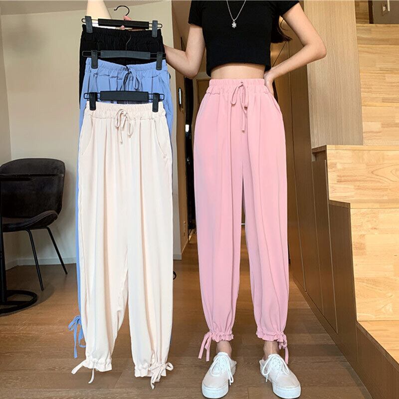 ハイウェストウェストパンツ レディーススプリングルーズカジュアル 春物 萌量不足1921932201