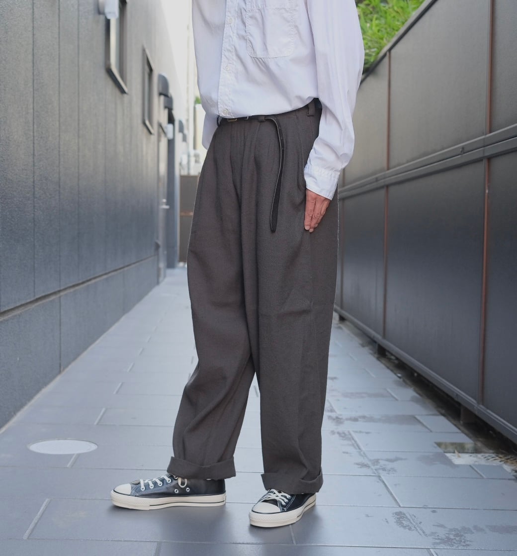 EVAN KINORI(エヴァン キノリ) / Two Pleat Pant Wool Linen EVAN KINORI(エヴァン キノリ) / Two Pleat Pant Wool Linen