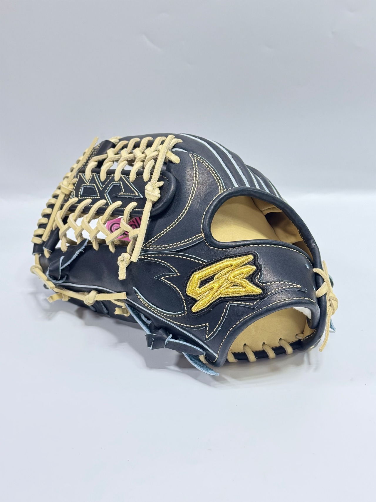 GSｰゴリラスポーツ　ハイグレードモデル　硬式仕様　スーパーヘラクレス型　Nブラック×キャメル　ステッチカラーリッチゴールド・画像2