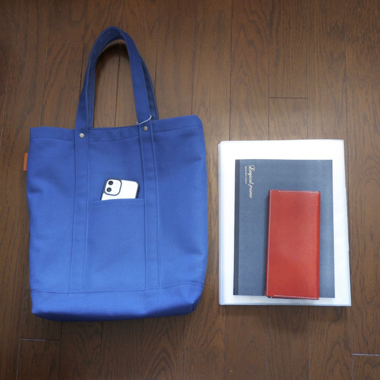 帆布トートバッグ縦長LLサイズ　バニラ&グリーン ba7934ed0630b0bfc8c25ac58b52dc