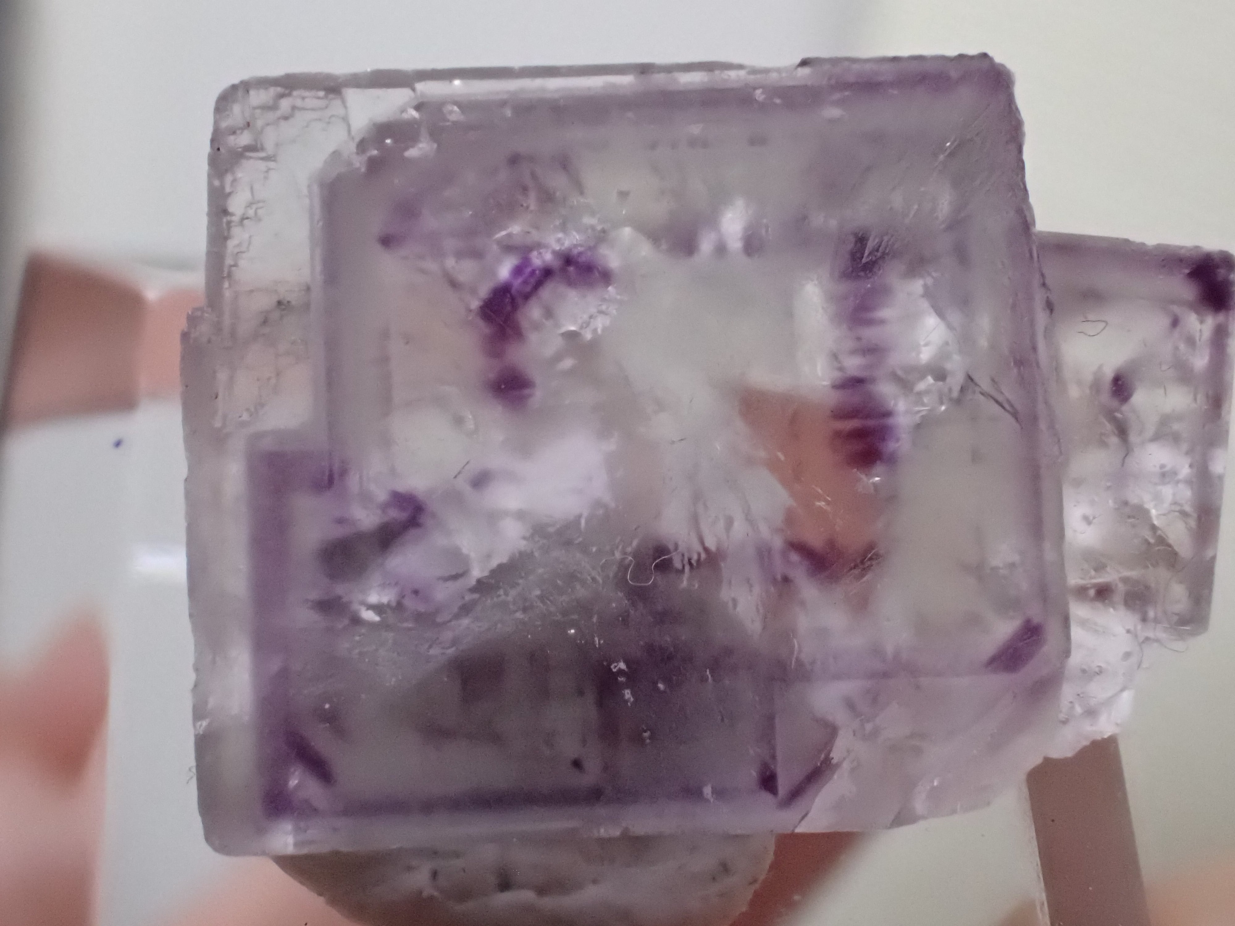 バーコード模様】 フローライト 原石 蛍石 標本 鉱物 結晶 | 石処