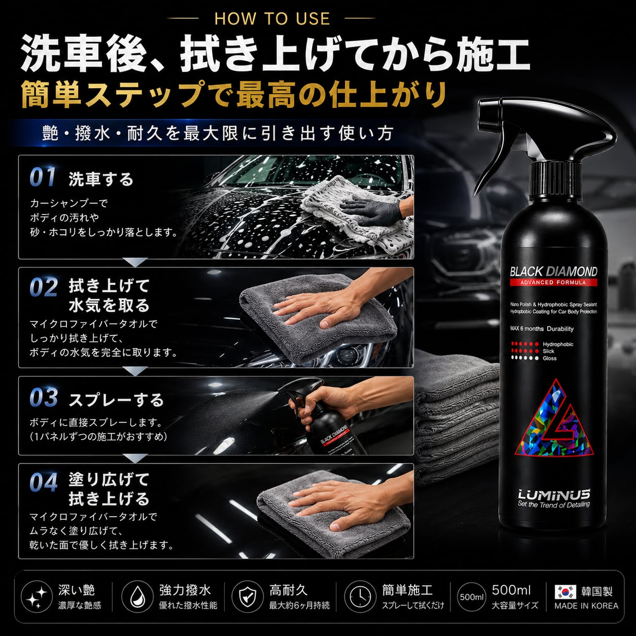 ルミナス ブラックダイヤモンド AD（Advanced Formula）ブラック