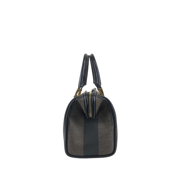 FENDI フェンディ ペカン ショルダーバッグ ブラック ロゴ PVC レザー 2way マイクロ ミニボストン vintage ヴィンテージ オールド aybaes