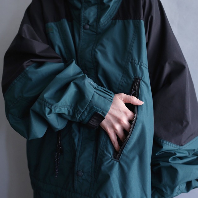 "Columbia" super big half-zip nylon pullover