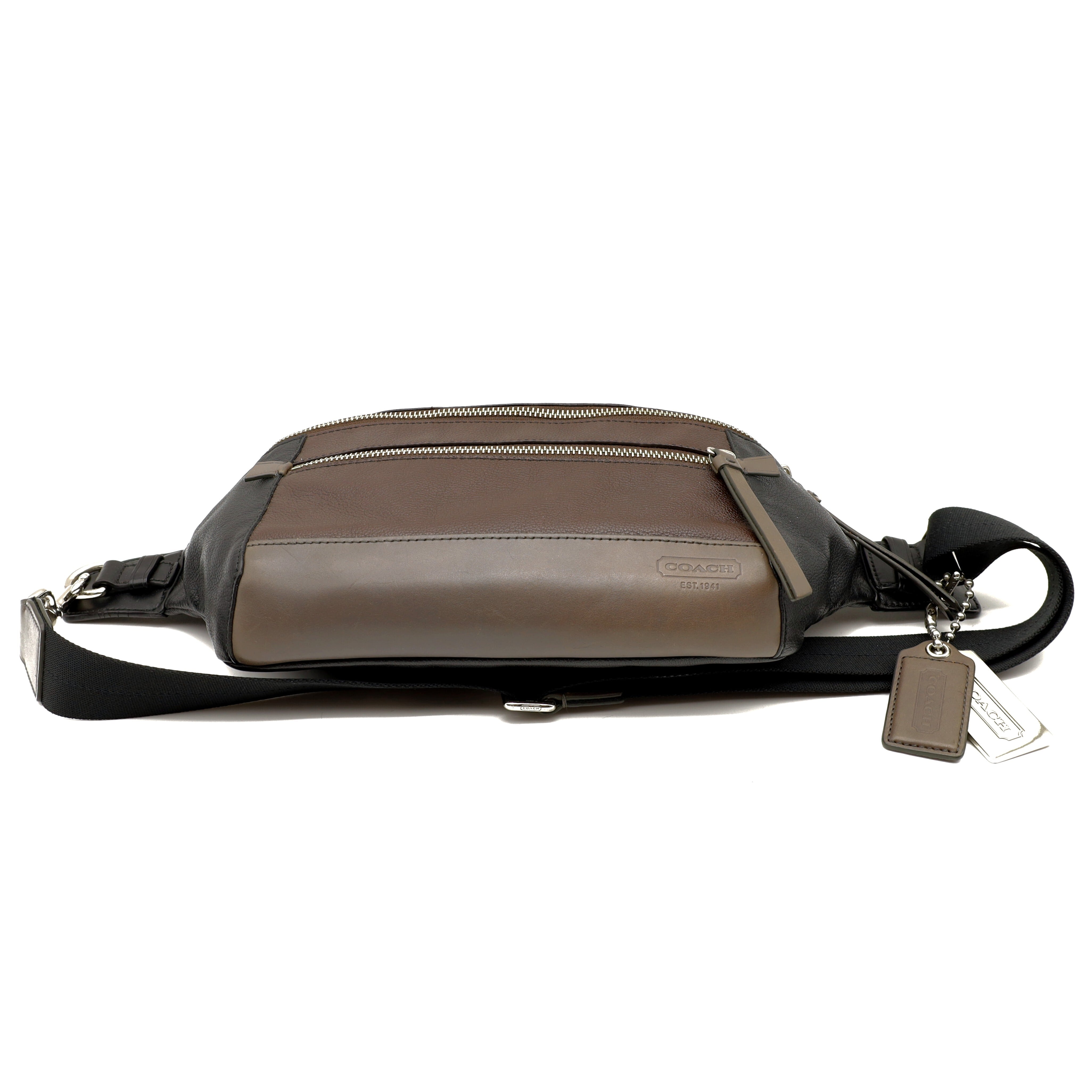 美品 COACH コーチ メンズ ウエストバッグ ボディバッグ トンプソン