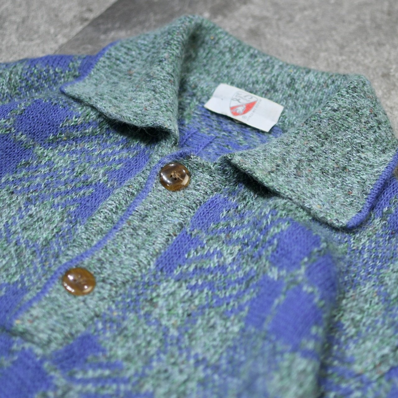 mohair blend design knit polo