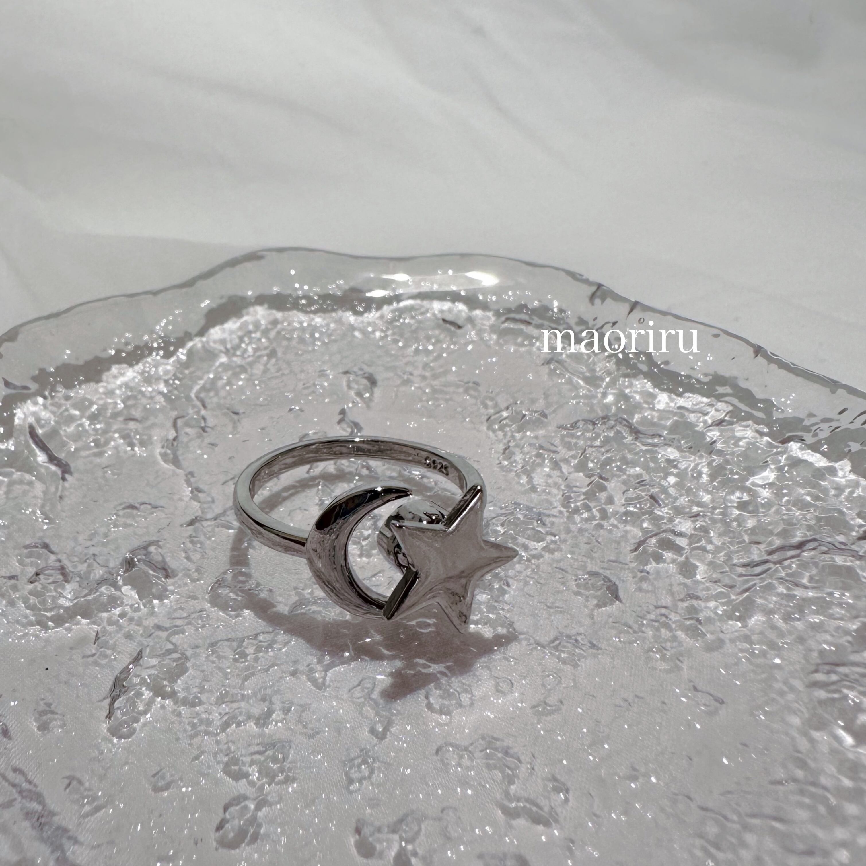 金アレ対応 316L ムーンスター/オープンリング (089)