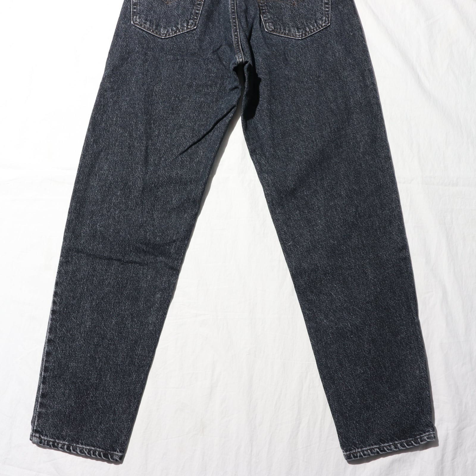 極美品 34×32 Levi's 550 USA 91年 先染め ブラック インディゴ デニム