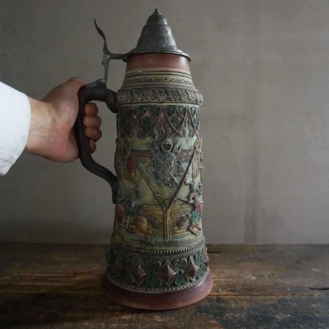 古いドイツの陶器特大ビアマグ | Konishi Koffee web shop