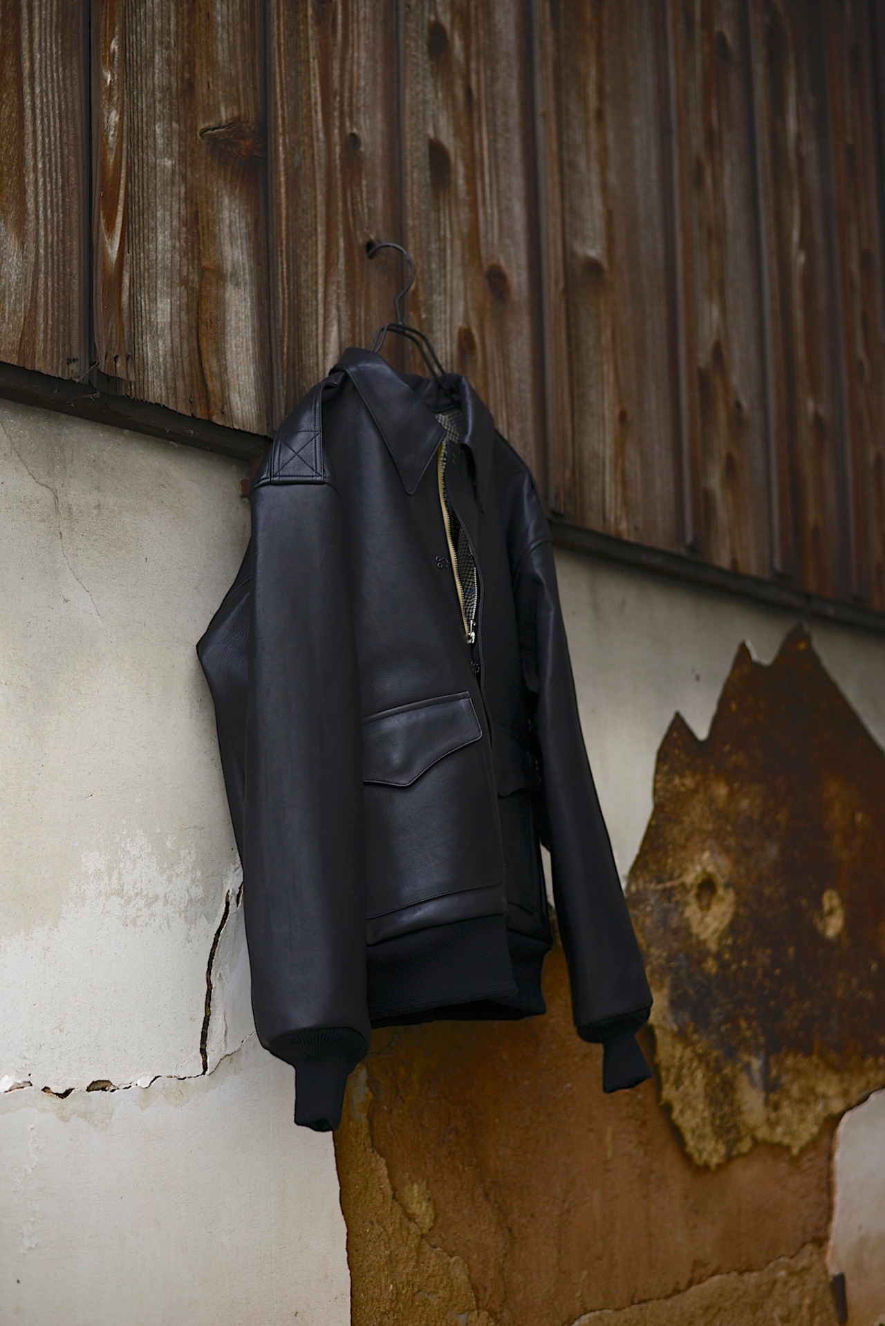 NICENESS / RUSSELL OILED CALF LEATHER A2 JACKET
