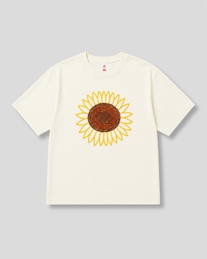 CC "SUNFLOWER" HAND EMBROIDERY S/S TEE  NATURAL