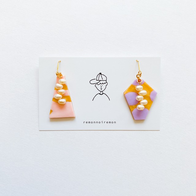 (淡水パール）カケラピアス/イヤリング