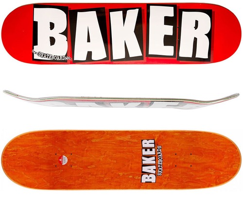 BAKER BRAND LOGO WHITE 8.125