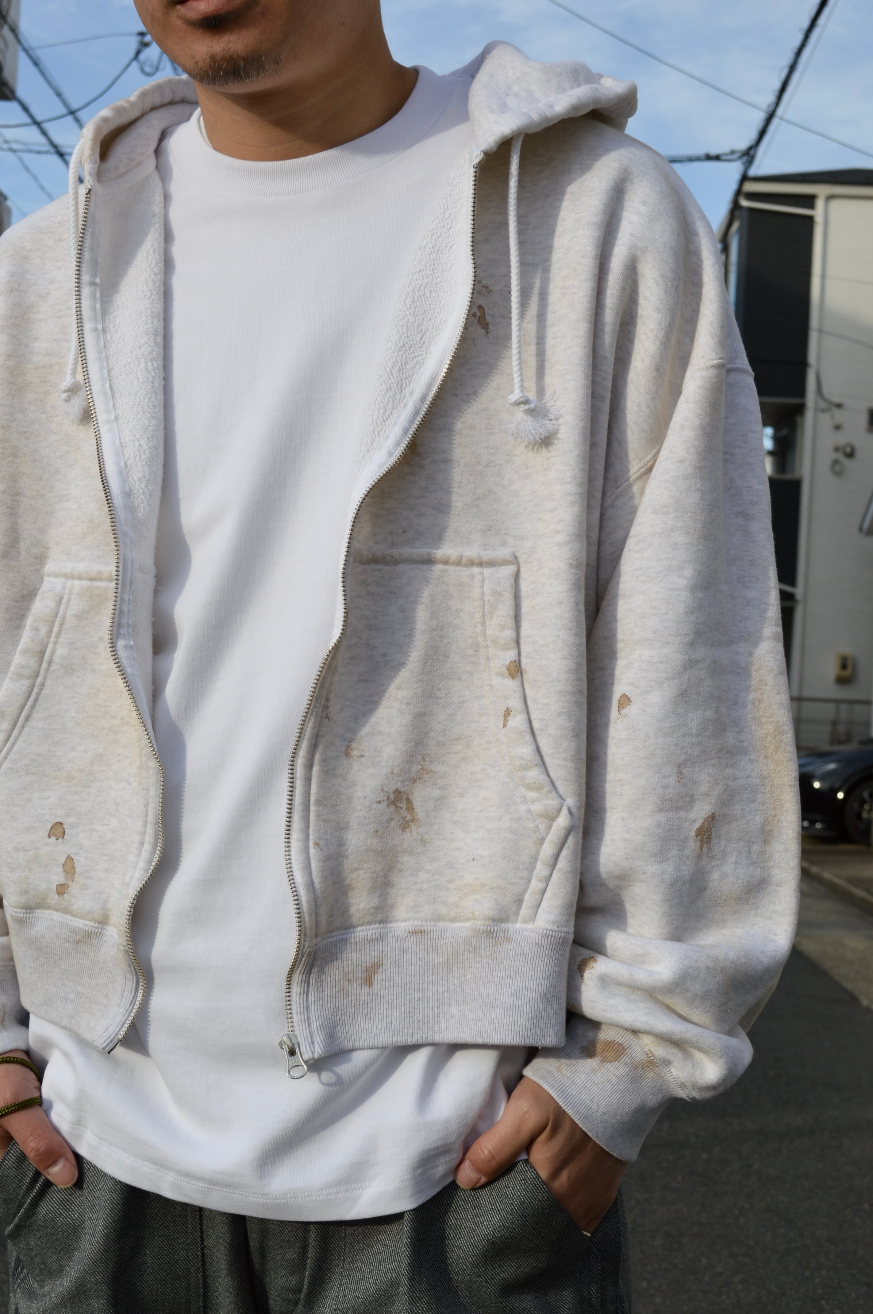 Jackson Matisse dirty drop fit zip up hoodie ジャクソンマティス