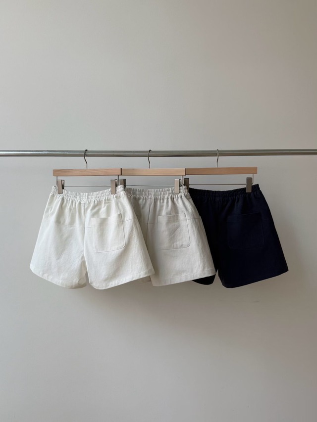 (予約) taffeta / Piece banding shorts 3color