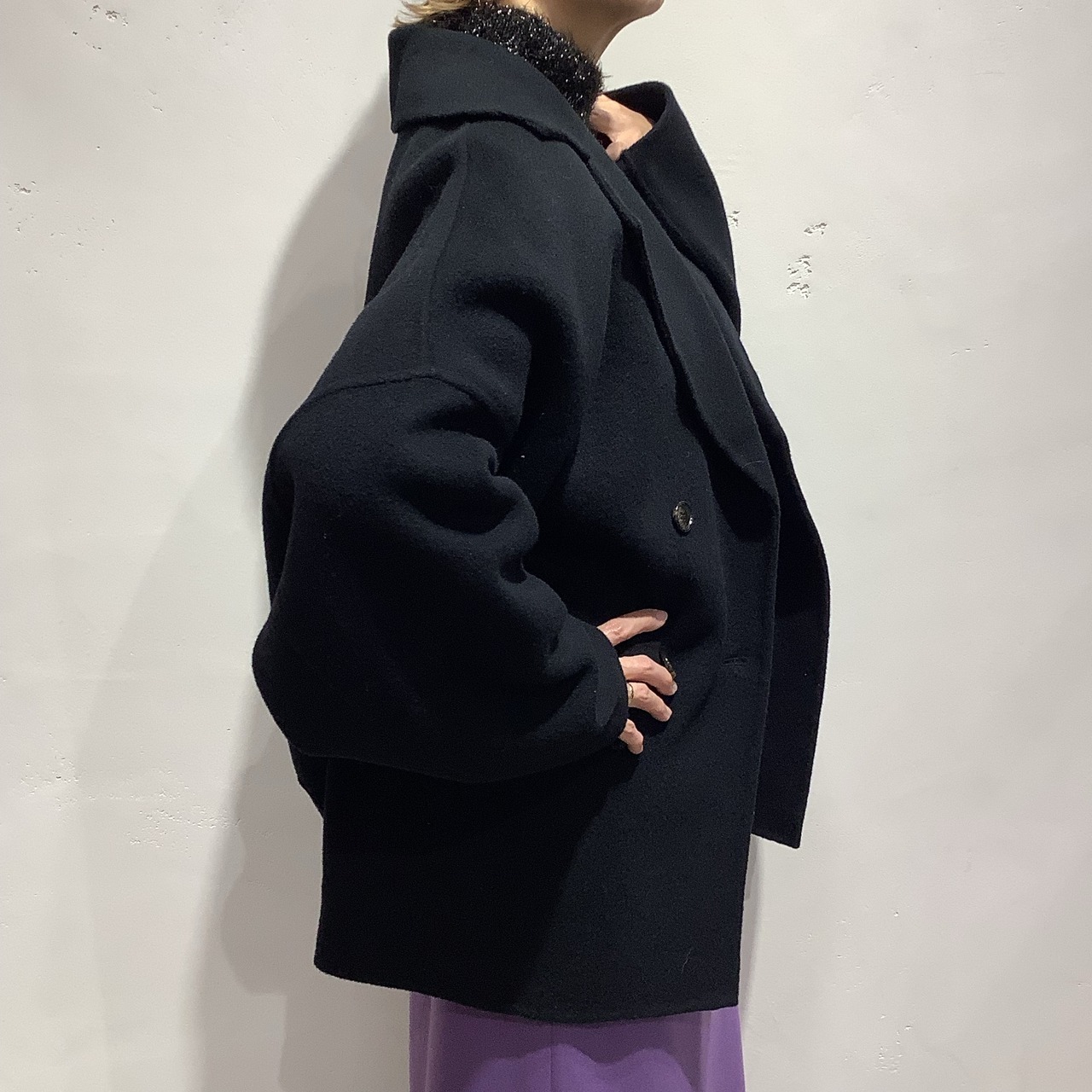 CLOCHE(クロッシェ)】PECOLAMB テーラードウールコート［452-84500 