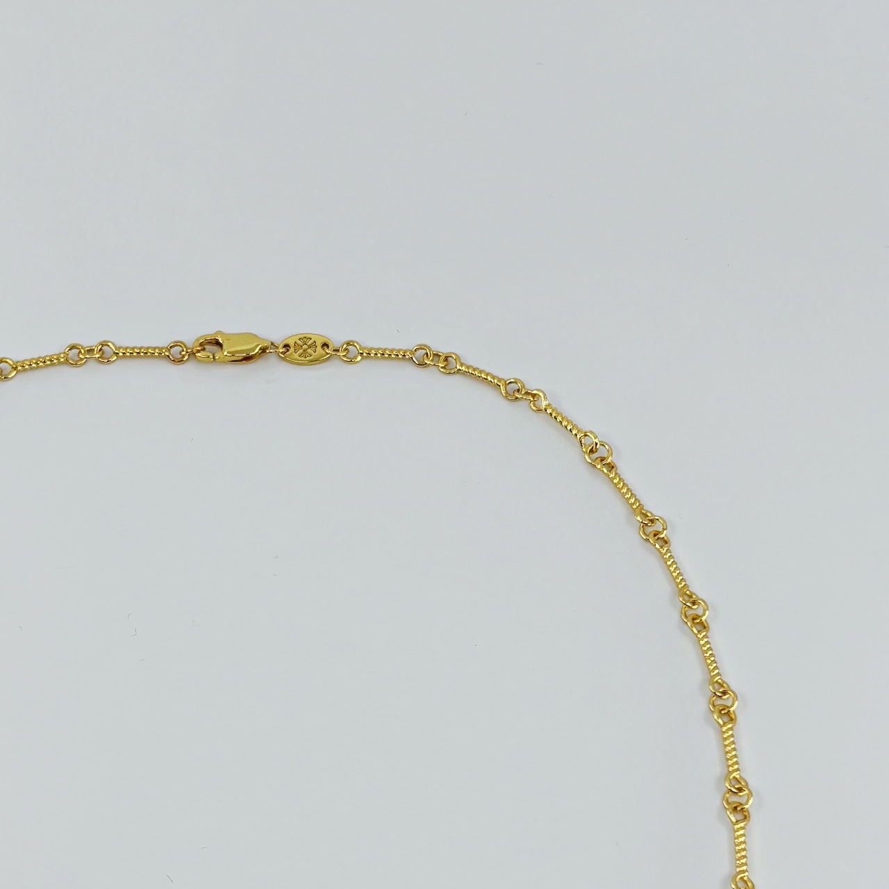 ベビーファットチャーム ツイストチェーン エメラルド ゴールド