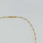 ベビーファットチャーム ツイストチェーン エメラルド ゴールド