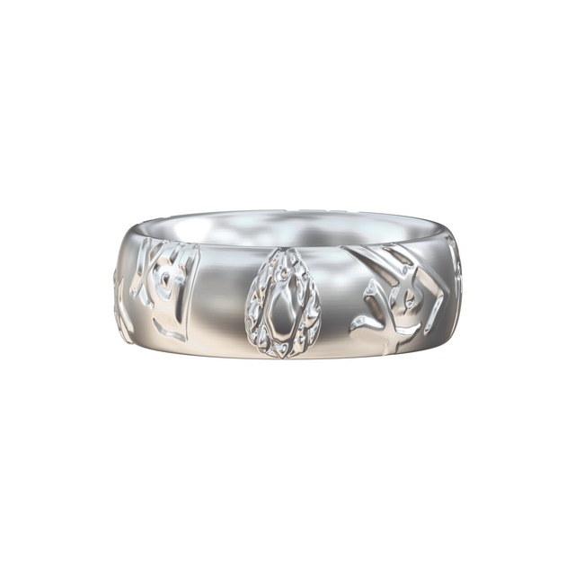 [R025]Silver 925 Ffx LOGO design ring