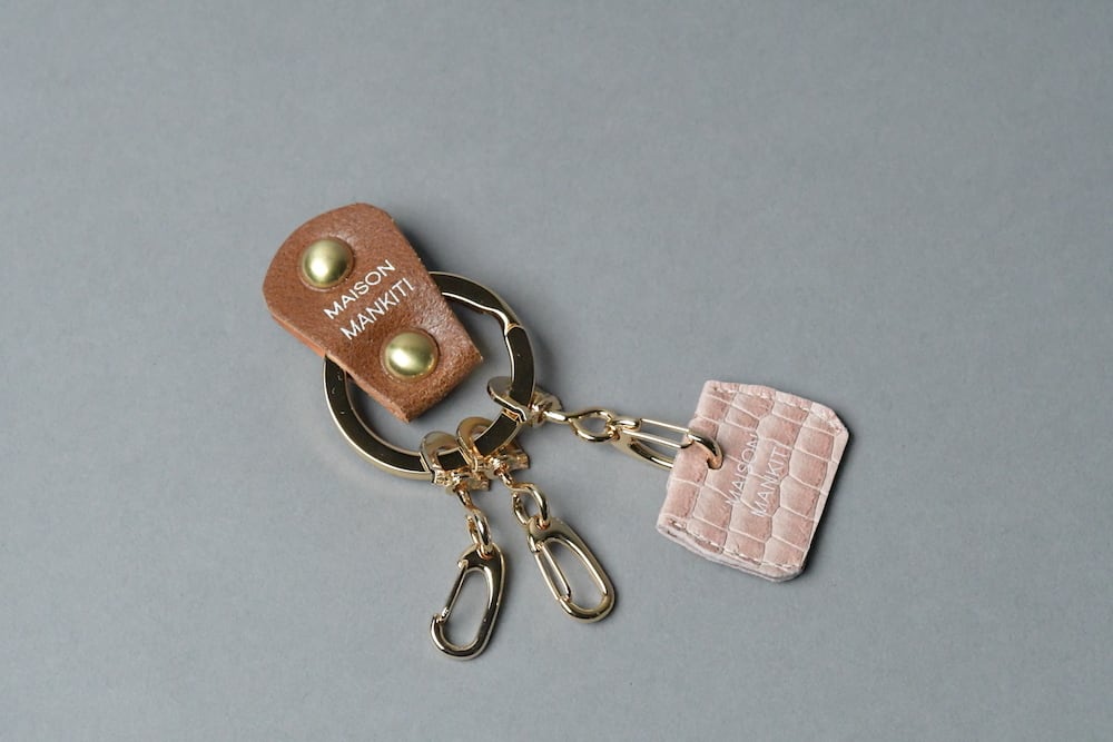 KEY RING・CAP ■ブラウンG・ペールピンク■_真鍮キーリング・キーキャップセット_ | MAISON MANKITI メゾンマンキチ powered by BASE