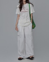 Multi pocket wide cargo pants L0123