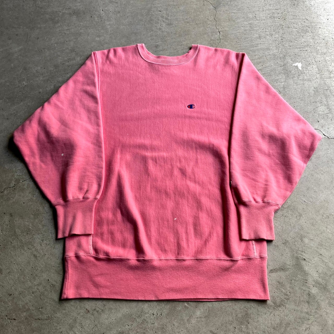 champion reverse weave ピンク 90s 刺繍タグ