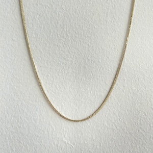 【14K-3-17】20inch 14K real gold chain necklace